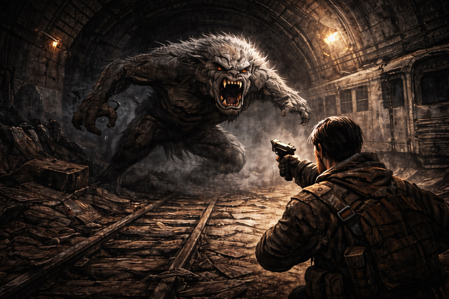 Mutant encounter concept art